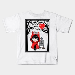 Girl In Red Kids T-Shirt